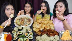 Indian Food Vs Korean Food Vs Chinese Food Vs American Food Challenge | Golgappa, Momos, Spring roll
