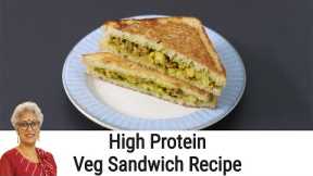 High Protein Sandwich For Weight Loss - Healthy Vegetarian Sandwich Recipe | Skinny Recipes