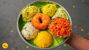 Bangalore Most Popular South Indian 6 in 1 Breakfast Platter Thali Rs. 60/- Only l Karnataka Food