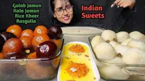 Eating Big Gulab Jamun, Rasgulla, Kheer | Big Bites | Asmr Eating | Mukbang | Indian sweets Asmr