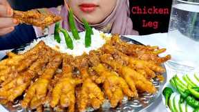HUGE CHICKEN LEG ASMR EATING WITH RICE AND SALAD,CHILI, INDIAN FOOD MUKBANG SHOW