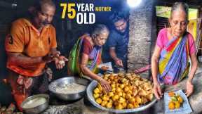 India’s Old Mother & Son Selling Food | Samosa & Aloo Chop Only Rs.2/- ($0.02) | Street Food India