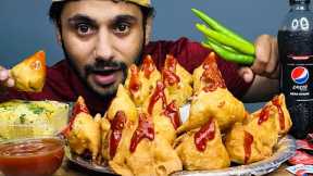 UNLIMITED SAMOSA  EATING CHALLENGE | SPICY SAMOSA CHALLENGE | INDIAN STREET FOOD EATING CHALLENGE