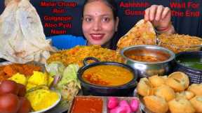 Eating Veg 🔥Biriyani, DAL Fry, Oily Paneer Masala, Malai Chaap Roll, Golgappe, Chowmin, DhoklaJamun
