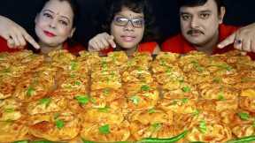 100 SPICY🔥SCHEZWAN MOMOS EATING CHALLENGE| DUMPLINGS EATING CHALLENGE| NEPALI MOMOS STREET FOOD#food