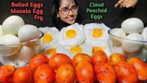 Eating Cloud Eggs, Masala Egg Fry, Boiled Egg | Big Bites | Asmr Eating | Mukbang | Egg Challenge