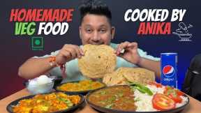 Eating Homemade Kashmiri Rajma Chawal | Chilly Paneer | Gatte Ki Sabji  | Indian Veg Food Mukbang