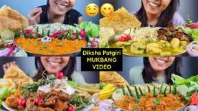INDIAN FOOD MUKBANG | ASMR VEG FOOD MUKBANG | Diksha Patgiri mukbang videos🍛😋 | eating veg food