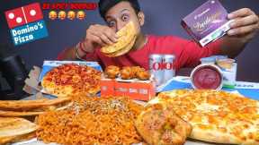 Dominos The 4 Cheese Pizza, 2X Spicy Korean Noodles, Chicken Wings, Taco Mexicana & Red Velvet Cake
