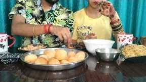 Golgappe, Momos, Veg Noodles Eating Challenge | Eating Indian Food ASMR