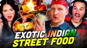 Exotic Indian Street Food Tour | Crazy FLAMING FIRE PAAN Reaction! | Best Ever Food Review Show