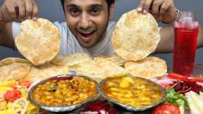 Eating Spicy Aloo ka Jhol, Channa Masala With Luchi | Indian Homemade Meal | Mukbang !!!