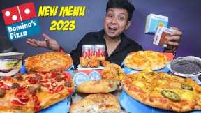 Dominos Mukbang!!! Champaran Mutton, Paneer Tikka, The 4 Cheese, Double Cheese Margherita with Sides