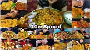 ASMR FOOD COMPILATION || Spicy Chicken Dum Biryani With Raita & Salad Eating || Indian Food Mukbang