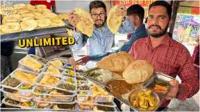 30/- Rs Best Nashta | Tandoori Lambe Chole Bhature | Street Food India