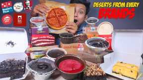 Every Dominos, KFC, Oven Story Pizza, Pizza Hut & Lapinoz Pizza All Deserts Mukbang!!!!