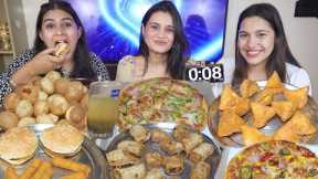 10 Seconds Golgappa, Pizza, Spring Roll, Burger and Samosa Eating Challenge | Food Challenge