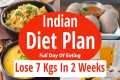Indian Weight Loss Diet Plan | Lose 7 