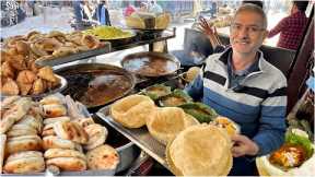 40/- Rs Amritsari Street Food India | Heavy Weight INDO-PAK Desi Nashta