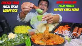 Murg Musallam, Mutton Seekh, Chicken Malai Tikka, Palak Paneer, Lemon Rice, Papad & Breads | Mukbang