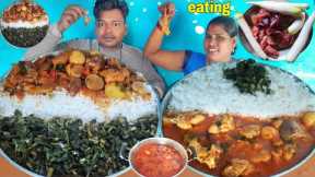 eating show | indian food mukbang chicken curry | indian cuisine chicken curry rice eating