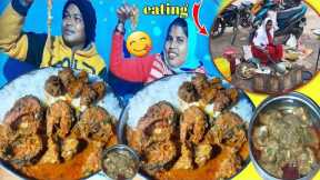 eating show | Chicken eating video | asmr eating spicy food indian | Chicken fish curry rice eating