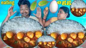eating show | best indian village food eating show | egg curry with rice eating | egg mukbang