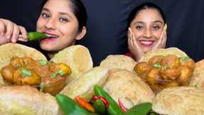 Eating😋challenge Peas Kachori with Kashmiri Aloo Dom🧆|Mukbang|Food Challenge ⚡