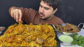 ASMR; Eating Spicy Chicken Biryani+Spicy Chicken Liver Gizzard Curry+Extra Gravy || Real Mukbang
