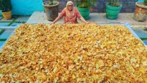 1 MILLION POTATO CHIPS RECIPE BY GRANNY | STREET FOOD | INDIAN RECIPES | PERFECT CHIPS | ALO RECIPES