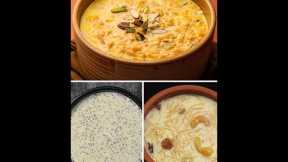 3 Easy Dessert Recipes | Kheer Recipes | Payasam Recipes | How to Make Kheer| Indian Dessert Recipes