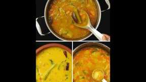 Sambar Recipes 3 Ways | Sambar Recipe | How to Make Sambar | Veg Curry Recipes | South Indian Curry