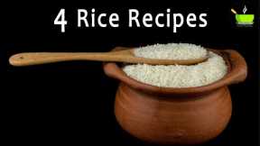 4 Easy Instant Rice Recipes | Kids Lunch Box Recipes | 4 Variety Rice Recipes | Indian Rice Dishes